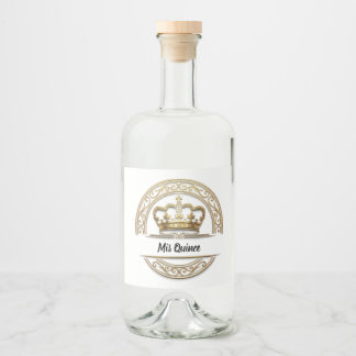 Mis Quince Luxury Gold Collection Liquor Bottle Label