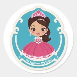 Mis Quince, Mis Reglas!" (Quinceañera) Classic Round Sticker