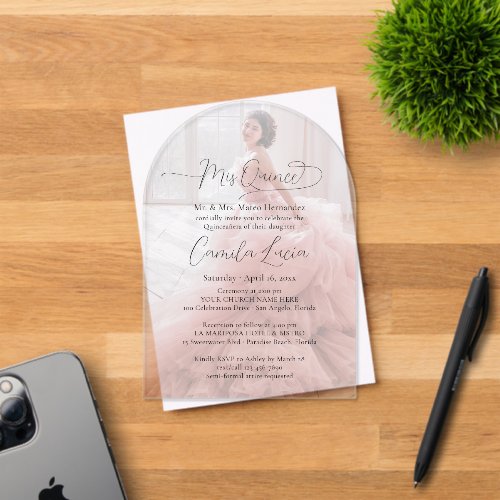Mis Quince Photo Overlay Chic Modern Quinceañera 