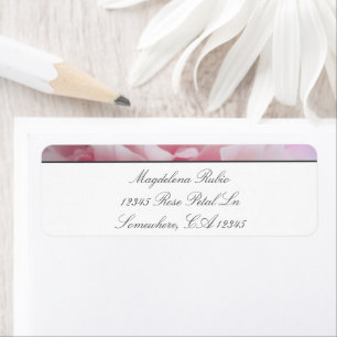 Mis Quince Pink Floral Return Address Labels