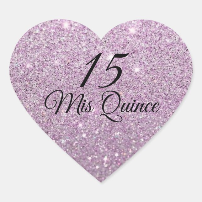 Mis Quince Purple Glitter Fab Sticker (Front)