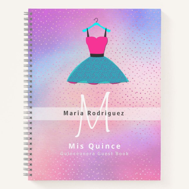 Mis Quince Quinceanera Dress GUEST BOOK Customized (Front)