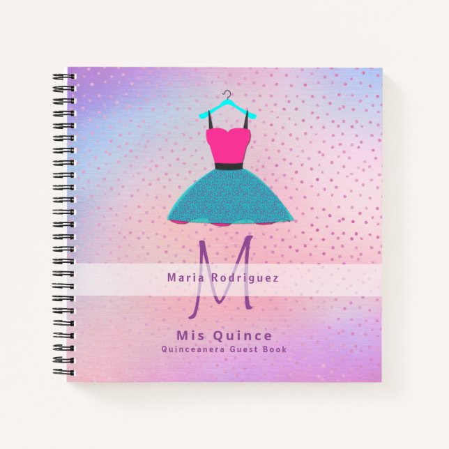 Mis Quince Quinceanera Dress GUEST BOOK Customized (Front)
