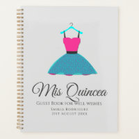 Mis Quince Quinceanera Dress GUEST BOOK Customized Planner