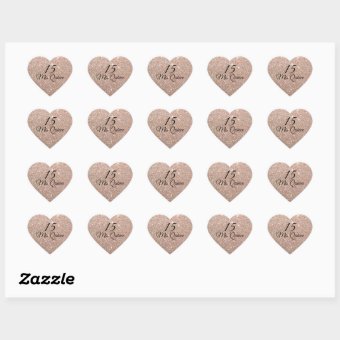 Mis Quince Rose Gold Glitter Fab Sticker | Zazzle