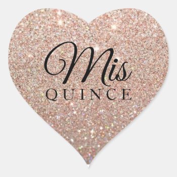 Mis Quince Rose Gold Glitter Fab Sticker by Evented at Zazzle