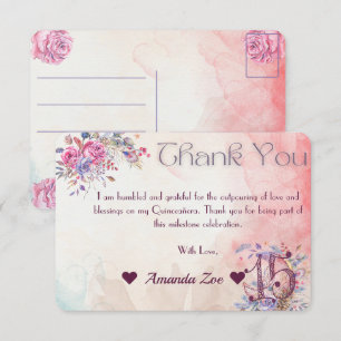 Mis Quince Thank you Note Card