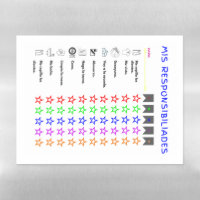 Spanish Weather and Feelings (2x1) Magnetic Dry Erase Sheet, Zazzle