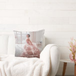 Mis XV Años Chic Modern Photo Quinceañera Keepsake Throw Pillow<br><div class="desc">Add an elegant personalized touch to a Quinceañera celebration with a chic modern 2 photo pillow. The pictures and all wording on this template are simple to personalize. The colors and font styles can be easily customized with the Zazzle Design Editor tool. The unique minimalist black and white design features...</div>