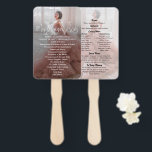 Mis XV Años Modern 2 Photo Quinceañera Program Hand Fan<br><div class="desc">Add a stylish personalized touch to Quinceañera decorations with modern "Mis Quince Años" rectangular program hand fans. The pictures and all wording on this template are simple to customize. The colors, font styles and overlay opacity are also easy to change with the Zazzle Design Editor tool. The front and back...</div>