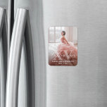 Mis XV Años Quinceañera Photo 15th Birthday Party Magnet<br><div class="desc">Commemorate the quinceañera's special birthday celebration with an elegant modern "Mis Quince Años" photo keepsake magnet. The picture and all wording on this template are simple to personalize. The colors, font styles and overlay opacity can be easily customized with the Zazzle Design Editor tool. The unique minimalist black and white...</div>