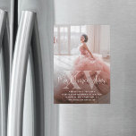 Mis XV Años Save the Date Modern Photo Quinceañera Magnetic Invitation<br><div class="desc">Share the joyful news of an upcoming Quinceañera celebration with chic modern photo magnetic save the date invitations. The picture and all wording on this template are simple to personalize, and the magnetic backing makes them easy for family and friends to display. The unique minimalist overlay design features large bold...</div>