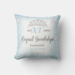 Mis XV Winter Wonderland Quinceañera Crown Pillow