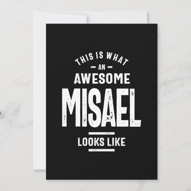 Misael Personalized Name Birthday Invitation (Front)