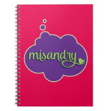 Misandry Notebook (green on purple)