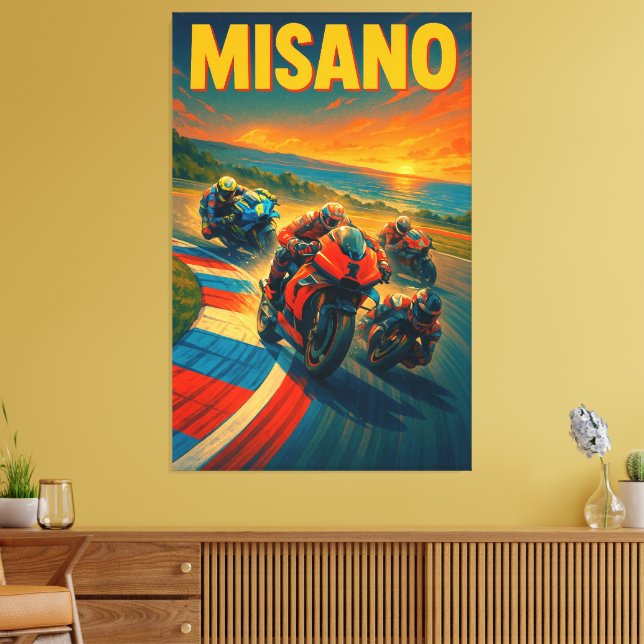 Misano World Circuit Marco Simoncelli MotoGP Itali Canvas Print (Insitu(LivingRoom))