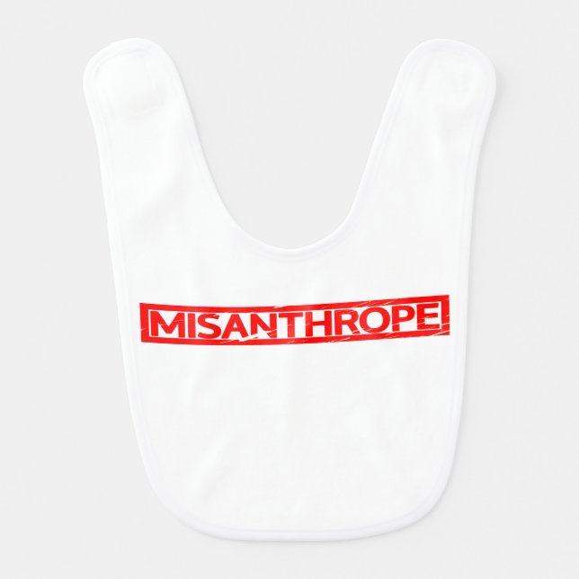 Misanthrope Stamp Baby Bib (Front)