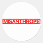 Misanthrope Stamp Classic Round Sticker