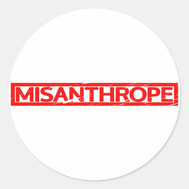 Misanthrope Stamp Classic Round Sticker (Front)