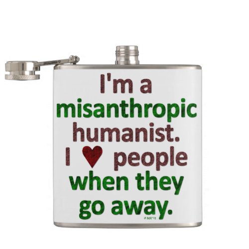 Misanthropic Humanist Loner Satire Flask