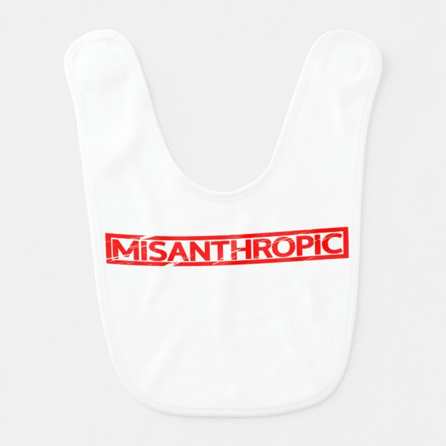 Misanthropic Stamp Baby Bib (Front)