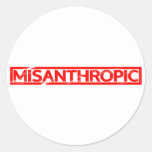 Misanthropic Stamp Classic Round Sticker