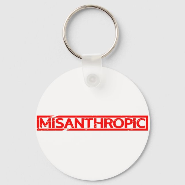 Misanthropic Stamp Keychain (Front)