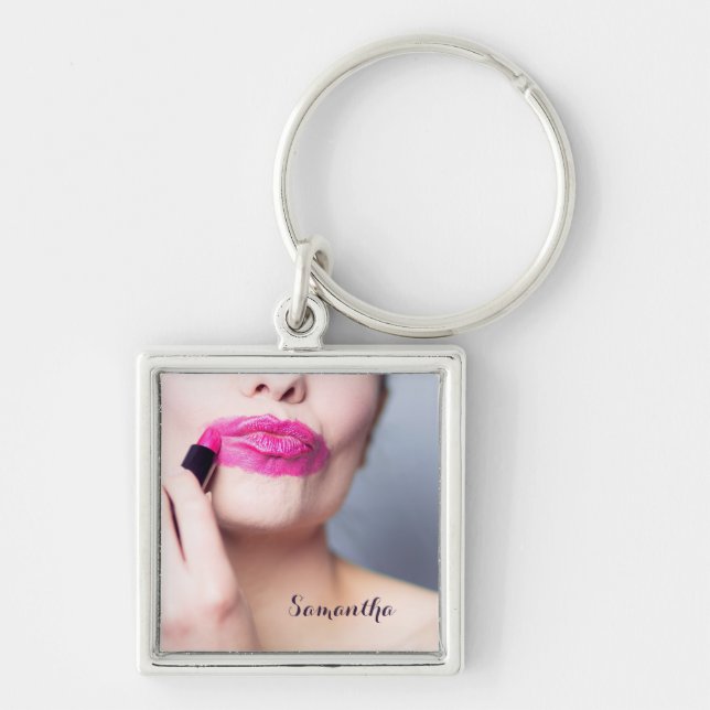 Misapplied Lipstick custom name key chain (Front)