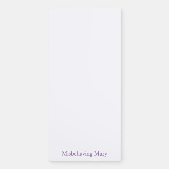 Misbehaving Mary Notepad (Front)