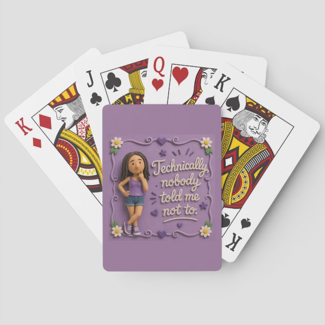 Misbehaving Mary Playing Cards (Back)