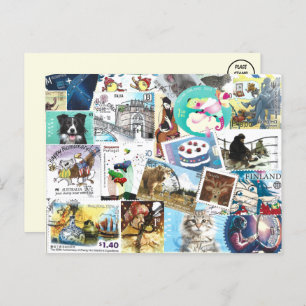 Misc Postage Stamps Postcard
