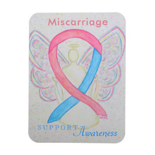 Miscarriag Loss Awareness Ribbon Angel Art Magnets