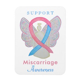 Miscarriage Awareness Ribbon Art Angel Magnets