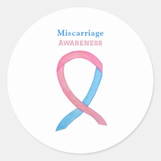 Miscarriage Awareness Ribbon Art Decal Stickers
