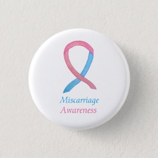 Miscarriage Awareness Ribbon Custom Art Pins