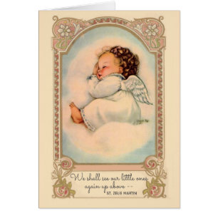 Miscarriage Baby Girl Angel Religious Cards