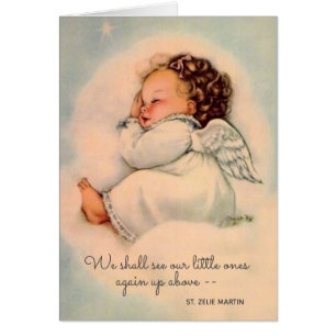 Miscarriage Baby Girl Angel Religious Cards