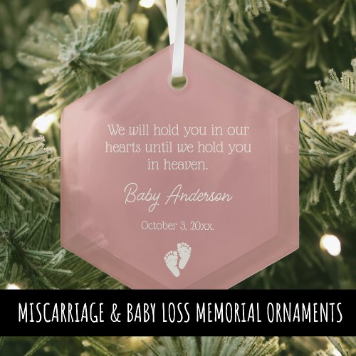 Miscarriage  Baby Loss Memorial Christmas Glass Ornament