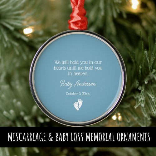 Miscarriage  Baby Loss Memorial Christmas Metal Ornament