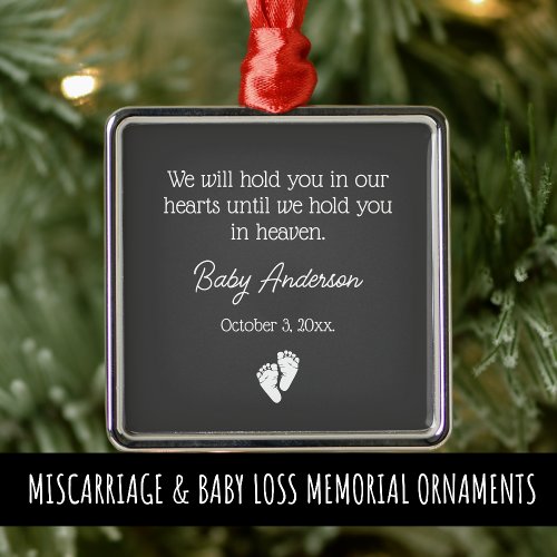 Miscarriage  Baby Loss Memorial Christmas Metal Ornament