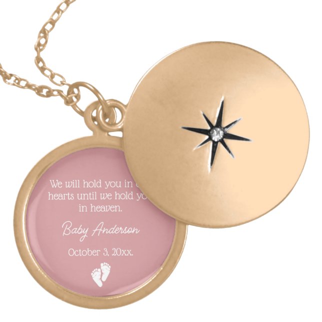 Miscarriage / Baby Loss Memorial Gold Plated Necklace (Front)