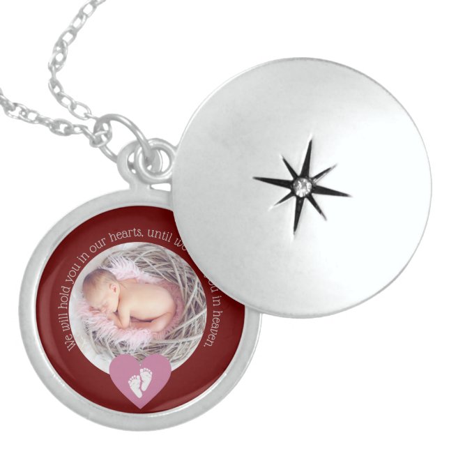 Miscarriage / Baby Loss Memorial Stillbirth Locket Necklace (Front)