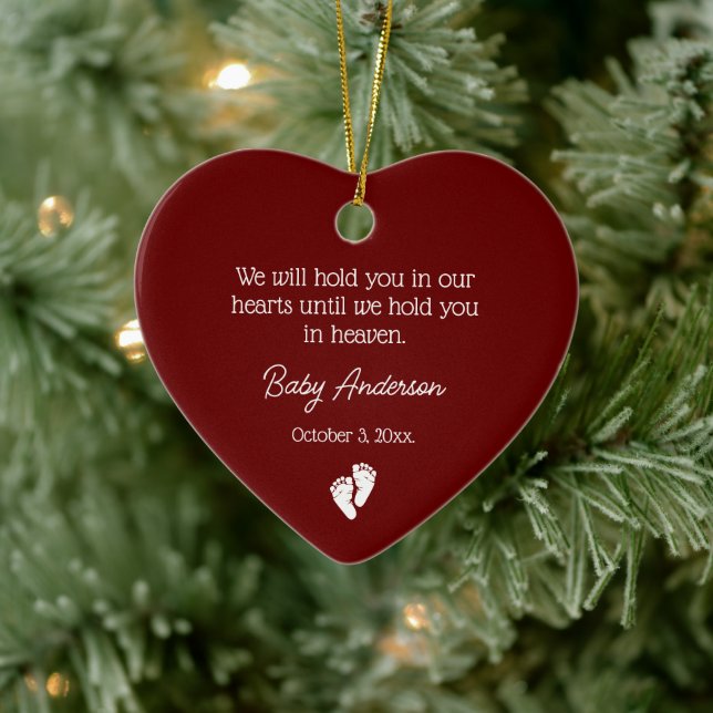 Miscarriage / Baby Loss Memorial Ultrasound Photo Ceramic Ornament (Tree)