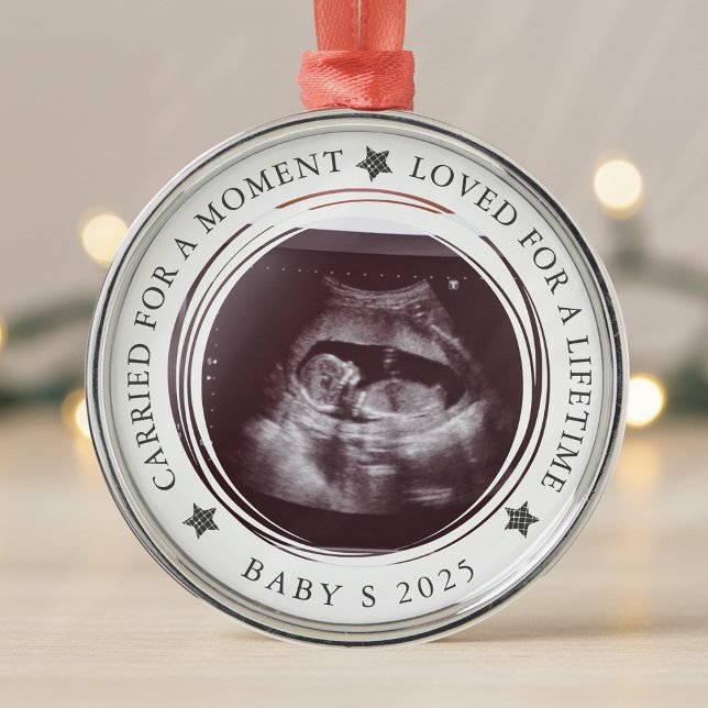 Miscarriage Photo Memorial Metal Ornament (Creator Uploaded)