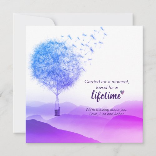 Miscarriage  stillbirth  carried for a moment  card