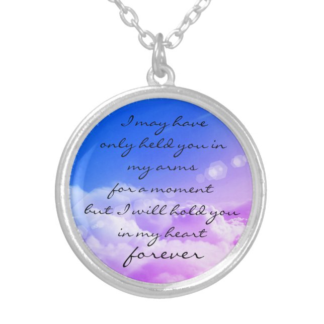 Miscarriage/Stillborn Loss Memorial Silver Plated Necklace (Front)