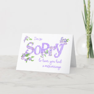 Miscarriage Sympathy Phlox Flowers Word Art Card