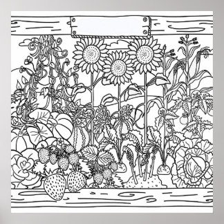 Miscellaneous Garden Coloring (page #5) medium Poster