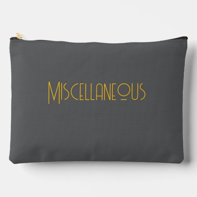 Miscellaneous Gray  Accessory Pouch (Front)
