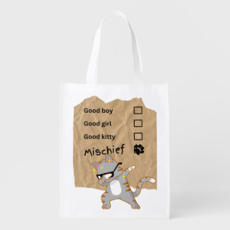 Mischeif cats grocery bag